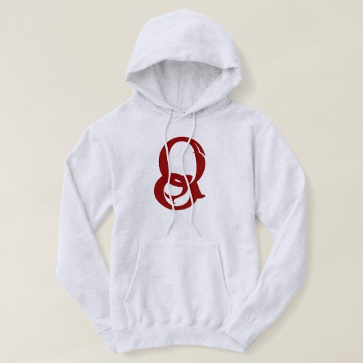 Q-vormige jas met capuchon hoodie (Design voorkant)