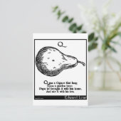 Q was een Quince die hing Briefkaart (Staand voorkant)