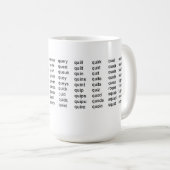 Q-Word lijst met Mokken (Voorkant rechts)