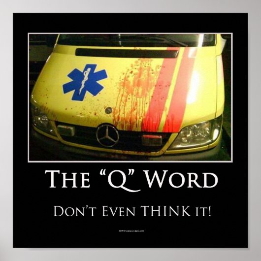 Q Word Motivatie Poster (Voorkant)