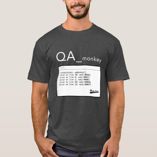 QA aap-wit T-shirt (Voorkant)