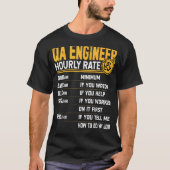 QA Engineer Uurly Rate Developer Coder T-shirt (Voorkant)