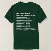 QA Engineer walks into a Bar  T-shirt (Design voorkant)