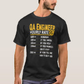 QA-engineur uurtarief ontwikkelaar programmeur cod T-shirt (Voorkant)