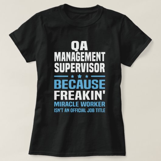 QA Management Supervisor T-shirt (Design voorkant)