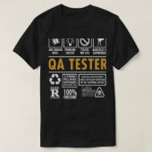 QA Tester Grappige Kwaliteitsborging Job T-shirt (Design voorkant)