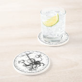 Qabalah Mandala Zandsteen Onderzetter (Zijkant)