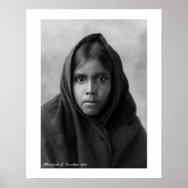 Qa'hatika Girl door Edward S. Curtis 16 x 20 Poster