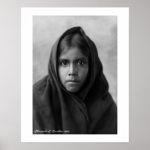 Qahatika Girl van Edward S. Curtis 16 x 20 Poster