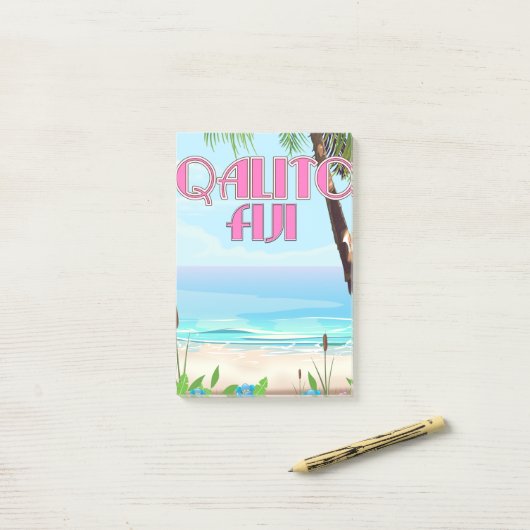 Qalito Fiji-reisposter Post-it® Notes (Op bureau)