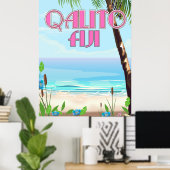 Qalito Fiji-reisposter Poster (Thuiskantoor)