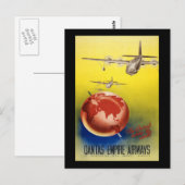Qantas Empire Airways Briefkaart (Voorkant / Achterkant)