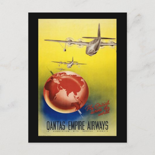 Qantas Empire Airways Briefkaart (Voorkant)