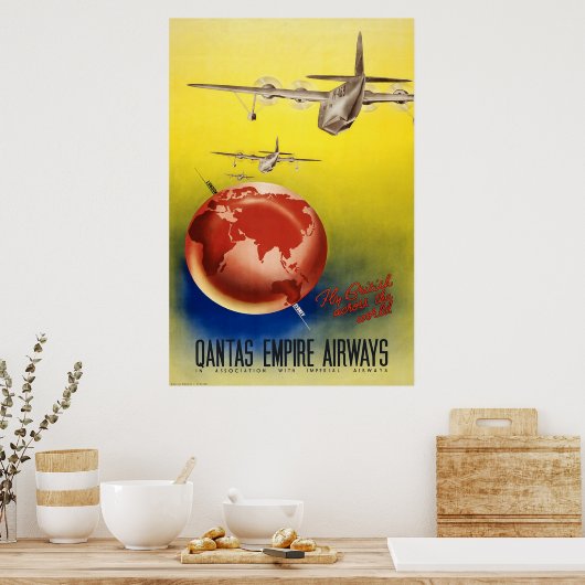 Qantas Empire Airways Poster (Keuken)