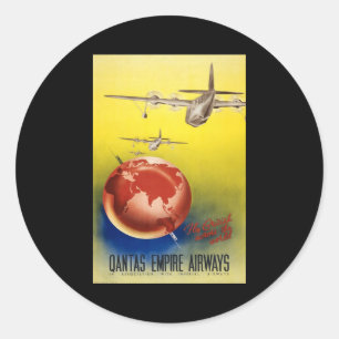 Qantas Empire Airways Ronde Sticker