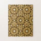 Qarawiyyin Mosque Geometric Pattern 1 Hout Legpuzzel (Verticaal)