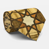 Qarawiyyin Mosque Geometric Pattern 1 Hout Stropdas (Opgerold)