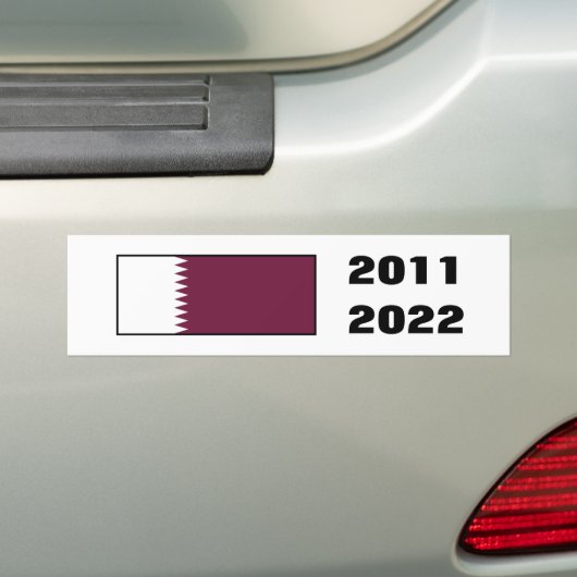 Qatar 2011 en 2022 bumpersticker (Op auto)