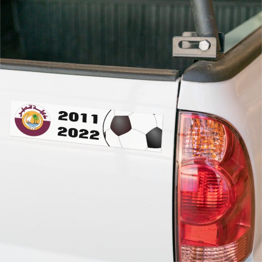 Qatar 2011 en 2022 Voetbal Bumpersticker (Op Truck)