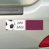 Qatar 2011 en 2022 Voetbal Bumpersticker (Op auto)