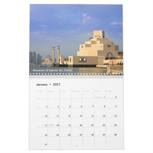 Qatar-agenda Kalender (Jan 2027)