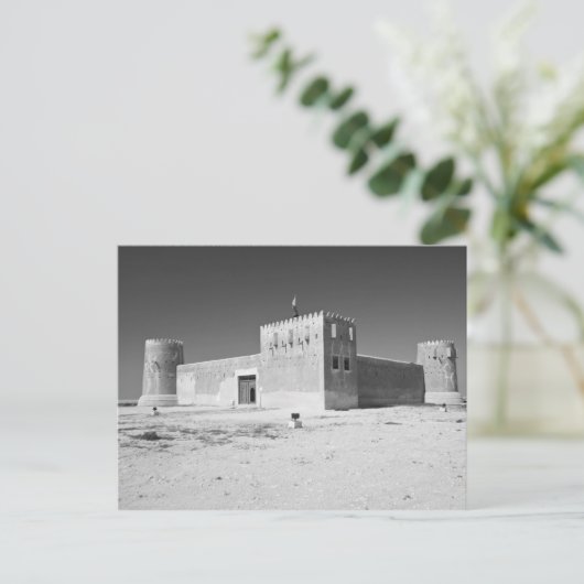 Qatar, Al Zubarah. Al-Zubara Fort (b.1938) nu Briefkaart (Staand voorkant)