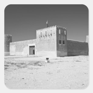 Qatar, Al Zubarah. Al-Zubara Fort (gebouwd in 1938 Vierkante Sticker