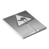 Qatar, Al Zubarah. Camel Crossing Sign-Road naar Notitieblok (Schuin)