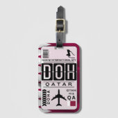 Qatar Doha Bagage Label (Voorkant (verticaal))