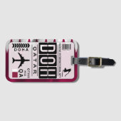 Qatar Doha Bagage Label (Voorkant (horizontaal))
