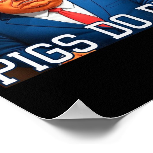 Qatar Een Lago Anti Trump Qatar Vliegtuig Varkens  Poster (Hoek)