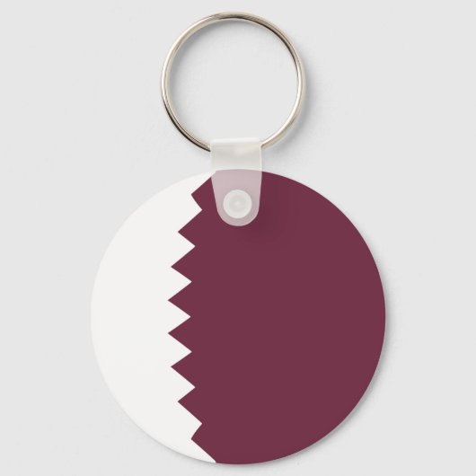 Qatar Fisheye Flag Sleutelhanger (Voorkant)