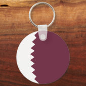 Qatar Fisheye Flag Sleutelhanger (Voorkant)