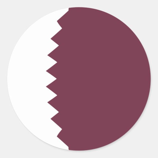 Qatar Fisheye Vlag Sticker (Voorkant)