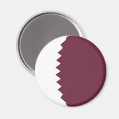 Qatar Fisheye Vlagmagneet Magneet (Voorkant / Achterkant)