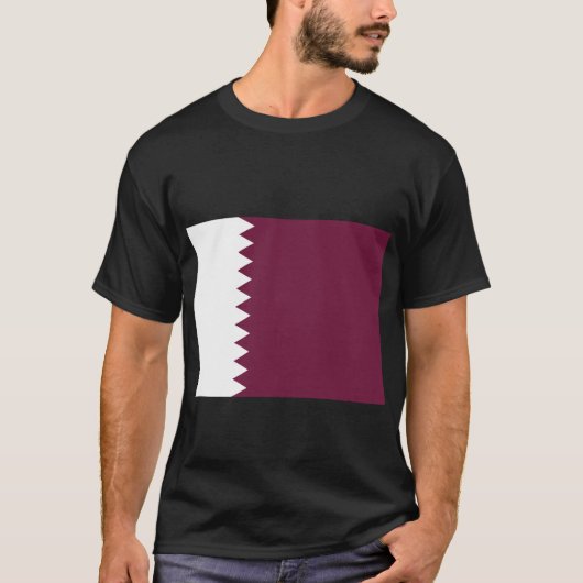 Qatar Flag ع ل ق ط ر T-shirt (Voorkant)
