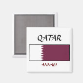 Qatar Flag "ANNABI" Magneet (Voorkant / Achterkant)