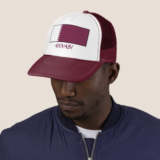 Qatar Flag "ANNABI" Trucker Pet (In situ)