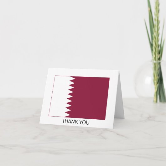 Qatar Flag Bedankkaart (Voorkant)