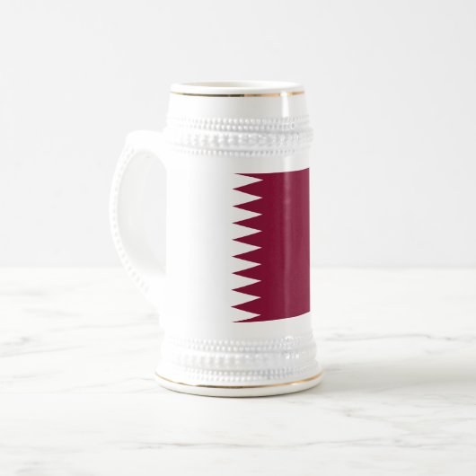 Qatar Flag Bierpul (Voorkant links)