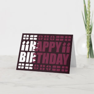 Qatar Flag Birthday Card Kaart
