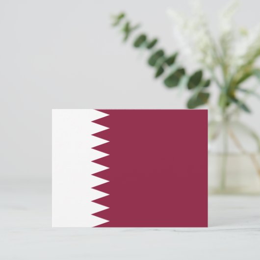 Qatar Flag Briefkaart (Staand voorkant)