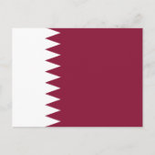 Qatar Flag Briefkaart (Voorkant)