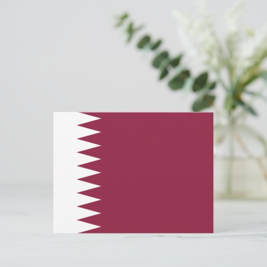 Qatar Flag Briefkaart (Staand voorkant)