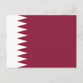 Qatar Flag Briefkaart (Voorkant)