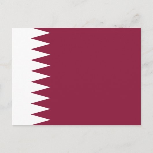 Qatar Flag Briefkaart (Voorkant)