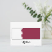 Qatar Flag Briefkaart (Staand voorkant)