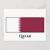 Qatar Flag Briefkaart (Voorkant)