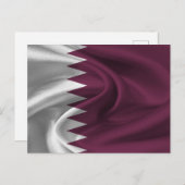 Qatar Flag Briefkaart (Voorkant / Achterkant)
