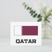 Qatar Flag Briefkaart (Staand voorkant)